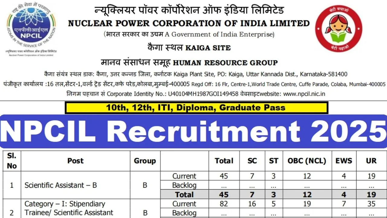 NPCIL New Vacancy 2025